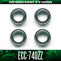 ECC-740ZZ Set of 4 ID 4mm x OD 7mm x T 2.5mm - Shield Type