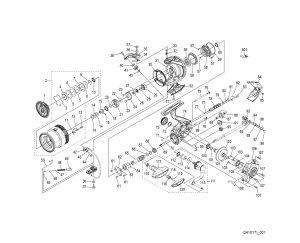 Photo1: [SHIMANO] Genuine Spare Parts for 25 EXSENCE 3000MHG Product Code: 048219 **Back-order (Shipping in 3-4 weeks after receiving order)