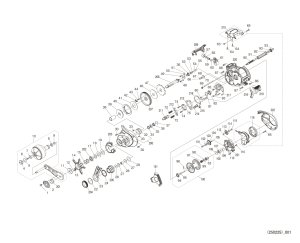 Photo1: [SHIMANO] Genuine Spare Parts for 25 GRAPPLER CT 151XG Product code: 048844 **Back-order (Shipping in 3-4 weeks after receiving order)