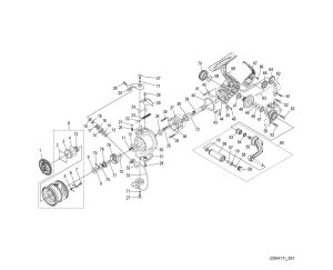 Photo1: [SHIMANO] Genuine Spare Parts for 25 Soare XR 500SPG Product Code: 048950 **Back-order (Shipping in 3-4 weeks after receiving order)