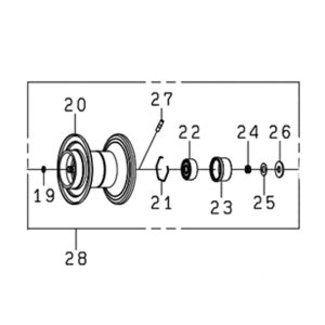 Photo1: [DAIWA Genuine] 25 IM Z TW 100-C Spare Spool **Back-order (Shipping in 3-4 weeks after receiving order)