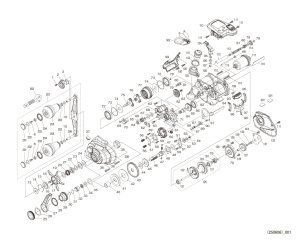 Photo1: [SHIMANO] Genuine Spare Parts for 25 Force Master 301DH Product code: 047366 **Back-order (Shipping in 3-4 weeks after receiving order)