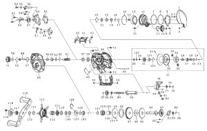 Photo1: [DAIWA] Genuine Spare Parts for 25 HRF TW PE SPECIAL 100XHL Product code: 00631607 **Back-order (Shipping in 3-4 weeks after receiving order)