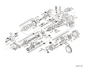 Photo1: [SHIMANO] Genuine Spare Parts for 18 OCEA CONQUEST CT 201HG Product code: 038180 **Back-order (Shipping in 3-4 weeks after receiving order)