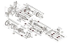 Photo1: [SHIMANO] Genuine Spare Parts for 14-15 CALCUTTA CONQUEST 100 Product code: 032027 **Back-order (Shipping in 3-4 weeks after receiving order)