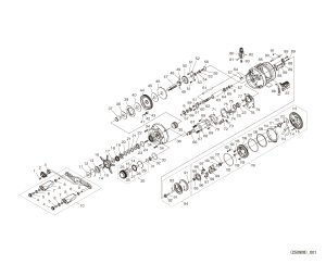 Photo1: [SHIMANO] Genuine Spare Parts for 26 CALCUTTA CONQUEST BFS LIMITED XG LEFT Product code: 049353 **Back-order (Shipping in 3-4 weeks after receiving order)
