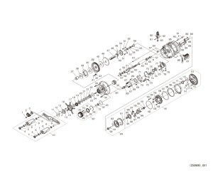 Photo1: [SHIMANO] Genuine Spare Parts for 26 CALCUTTA CONQUEST BFS LIMITED HG LEFT Product code: 049339 **Back-order (Shipping in 3-4 weeks after receiving order)