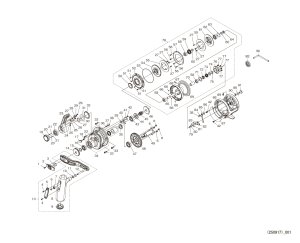 Photo1: [SHIMANO] Genuine Spare Parts for 26 OCEA JIGGER LD 2501HG LEFT Product code: 048660 **Back-order (Shipping in 3-4 weeks after receiving order)