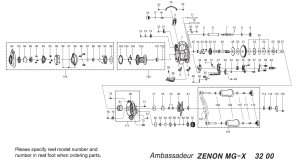Photo1: [ABU] Genuine Spare Parts for ZENON MG-X Product code: 1552846 **Back-order (Shipping in 3-4 weeks after receiving order)