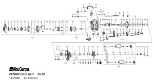 Photo1: [ABU] Genuine Spare Parts for ZENON Core BF7 Product code: 1641090 **Back-order (Shipping in 3-4 weeks after receiving order)
