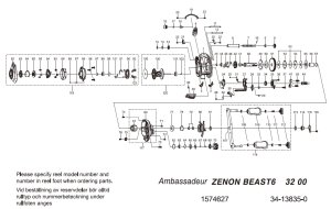 Photo1: [ABU] Genuine Spare Parts for ZENON BEAST6 Product code: 1574627 **Back-order (Shipping in 3-4 weeks after receiving order)