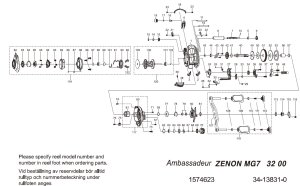 Photo1: [ABU] Genuine Spare Parts for ZENON MG7 Product code: 1574623  **Back-order (Shipping in 3-4 weeks after receiving order)