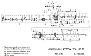 Photo1: [ABU] Genuine Spare Parts for ZENON LTX Product code: 1574625**Back-order (Shipping in 3-4 weeks after receiving order)