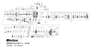 Photo1: [ABU] Genuine Spare Parts for ZENON Core BF7-L Product code: 1641091 **Back-order (Shipping in 3-4 weeks after receiving order)
