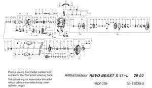 Photo1: [ABU] Genuine Spare Parts for Revo Beast 41 X-L Product code: 1501039 **Back-order (Shipping in 3-4 weeks after receiving order)