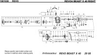 [ABU] Genuine Spare Parts for REVO4 BEAST X 40 RIGHT Product code: 1501038 **Back-order (Shipping in 3-4 weeks after receiving order)