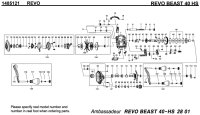 [ABU] Genuine Spare Parts forREVO BEAST 40 HS Product code: 1485121 **Back-order (Shipping in 3-4 weeks after receiving order)