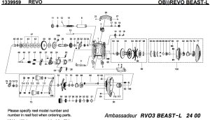 Photo1: [ABU] Genuine Spare Parts for REVO BEAST-L Product code: 1339959 **Back-order (Shipping in 3-4 weeks after receiving order)