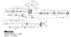 Photo1: [ABU] Genuine Spare Parts for REVO5 ROCKET-L Product code:1565121 **Back-order (Shipping in 3-4 weeks after receiving order)