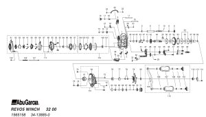 Photo1: [ABU] Genuine Spare Parts for REVO5 WINCH Product code:1565158  **Back-order (Shipping in 3-4 weeks after receiving order)