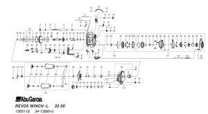 Photo1: [ABU] Genuine Spare Parts for REVO5 WINCH-L Product code:1565119  **Back-order (Shipping in 3-4 weeks after receiving order)