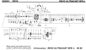 Photo1: [ABU] Genuine Spare Parts for 20 REVO ULTRACAST BF8-L Product code: 1525351 **Back-order (Shipping in 3-4 weeks after receiving order)