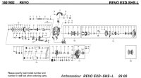 [ABU] Genuine Spare Parts for 20 REVO EXD-SHS-L Product code:1501902**Back-order (Shipping in 3-4 weeks after receiving order)