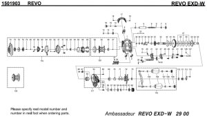 Photo1: [ABU] Genuine Spare Parts for 20 REVO EXD-W Product code:1501903**Back-order (Shipping in 3-4 weeks after receiving order)