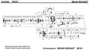Photo1: [ABU] Genuine Spare Parts for REVO ROCKET Product code:1475709 **Back-order (Shipping in 3-4 weeks after receiving order)