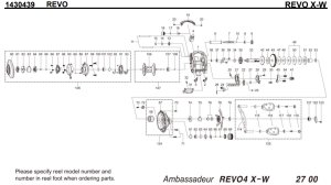 Photo1: [ABU] Genuine Spare Parts for REVO X-W Product code:1430439 **Back-order (Shipping in 3-4 weeks after receiving order)
