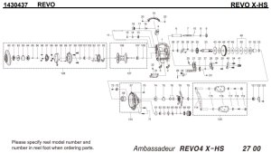 Photo1: [ABU] Genuine Spare Parts for REVO X-HS Product code:1430437 **Back-order (Shipping in 3-4 weeks after receiving order)