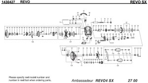 Photo1: [ABU] Genuine Spare Parts for REVO SX Product code:1430427 **Back-order (Shipping in 3-4 weeks after receiving order)