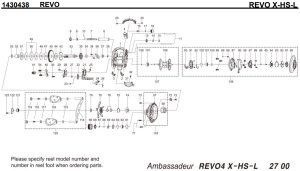 Photo1: [ABU] Genuine Spare Parts for REVO X-HS-L Product code:1430438 **Back-order (Shipping in 3-4 weeks after receiving order)