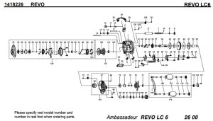 Photo1: [ABU] Genuine Spare Parts for REVO LC6 Product code: 1418226 **Back-order (Shipping in 3-4 weeks after receiving order)