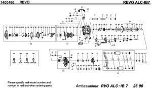 Photo1: [ABU] Genuine Spare Parts for REVO  ALC-IB7 Product code: 1400460**Back-order (Shipping in 3-4 weeks after receiving order)