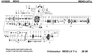 Photo1: [ABU] Genuine Spare Parts for Revo LV7-L Product code: 1418225**Back-order (Shipping in 3-4 weeks after receiving order)