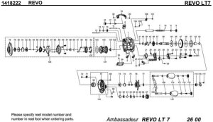 Photo1: [ABU] Genuine Spare Parts for Revo LT7 Product code: 1418222**Back-order (Shipping in 3-4 weeks after receiving order)