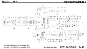 Photo1: [ABU] Genuine Spare Parts for REVO ELITE IB 7 Product code:1323391 **Back-order (Shipping in 3-4 weeks after receiving order)