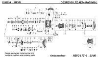 [ABU] Genuine Spare Parts for REVO LTZ AE74-RACING-L Product code:1286234 **Back-order (Shipping in 3-4 weeks after receiving order)
