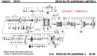 [ABU] Genuine Spare Parts for REVO ELITE AURORA64 LIMITED-L Product code: 1366272 **Back-order (Shipping in 3-4 weeks after receiving order)
