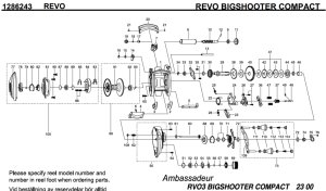 Photo1: [ABU] Genuine Spare Parts for REVO BIGSHOOTER COMPACT Product code:1286243 **Back-order (Shipping in 3-4 weeks after receiving order)