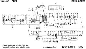 Photo1: [ABU] Genuine Spare Parts for REVO DEEZ6 Product code:1366267 **Back-order (Shipping in 3-4 weeks after receiving order)