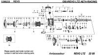 [ABU] Genuine Spare Parts for REVO LTZ AE74-RACING Product code:1286233 **Back-order (Shipping in 3-4 weeks after receiving order)