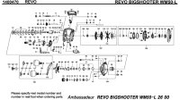 [ABU] Genuine Spare Parts for REVO BIGSHOOTER WM50-L Product code:1400470 **Back-order (Shipping in 3-4 weeks after receiving order)