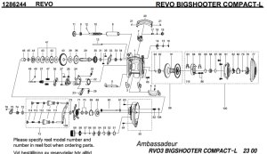 Photo1: [ABU] Genuine Spare Parts for REVO BIGSHOOTER COMPACT-L Product code:1286244**Back-order (Shipping in 3-4 weeks after receiving order)