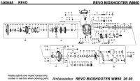 [ABU] Genuine Spare Parts for REVO BIGSHOOTER WM50 Product code:1400468 **Back-order (Shipping in 3-4 weeks after receiving order)