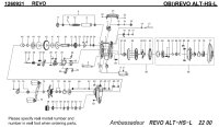 [ABU] Genuine Spare Parts for REVO ALT-HS-L Product code:1260921 **Back-order (Shipping in 3-4 weeks after receiving order)