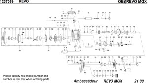 Photo1: [ABU] Genuine Spare Parts for REVO MGX Product code:1237069 **Back-order (Shipping in 3-4 weeks after receiving order)