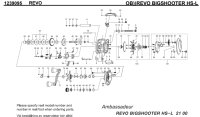 [ABU] Genuine Spare Parts for REVO BIGSHOOTER HS-L Product code:1239095 **Back-order (Shipping in 3-4 weeks after receiving order)