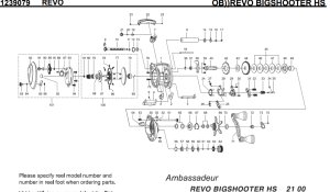 Photo1: [ABU] Genuine Spare Parts for REVO BIGSHOOTER HS Product code:1239079 **Back-order (Shipping in 3-4 weeks after receiving order)